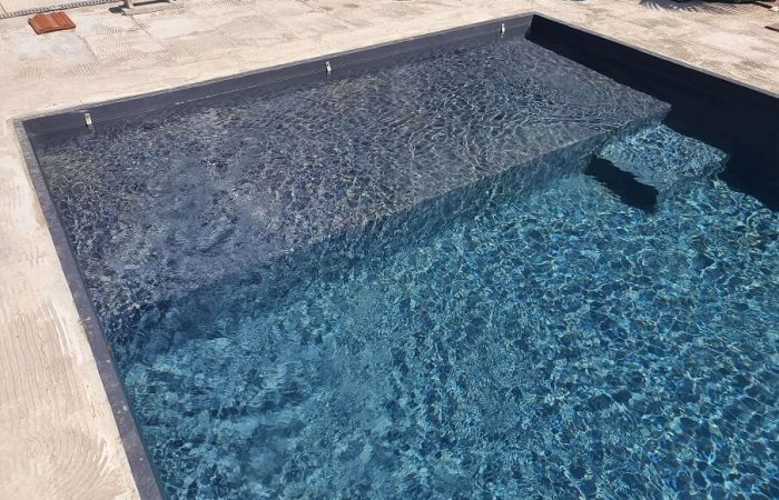 rénovation piscine pvc armé gris antracite
